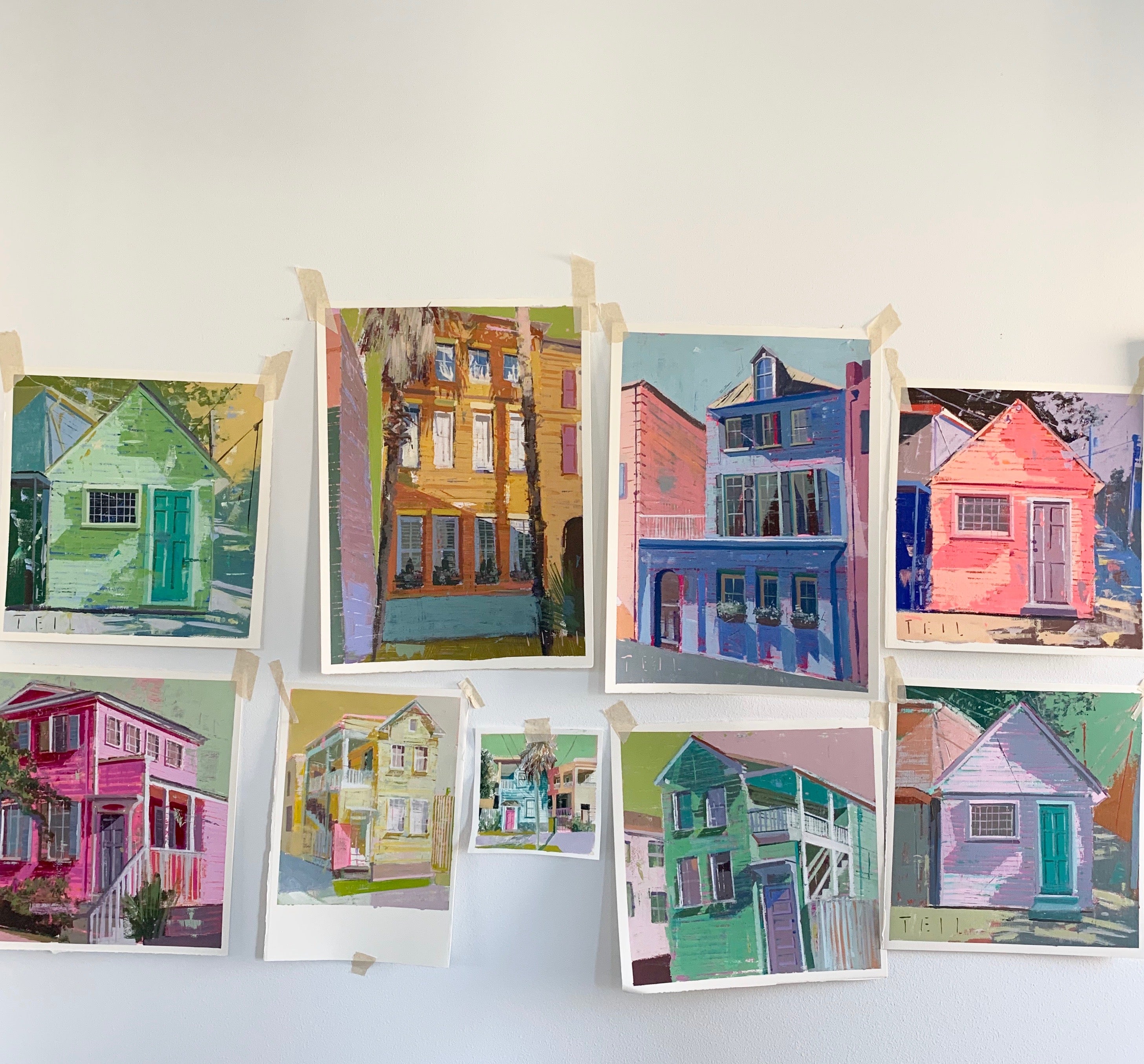 Collage De Livres De Triage Country Club Of Charleston - Art Mural Pour Bureau, Encadré