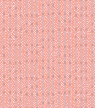 'Bow Tie Stripe, Coral' Fabric