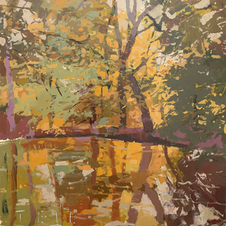 Houston Levee Lake II, 36"x36"