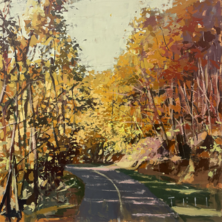 Peek Season, 36"x36"