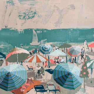 "Holiday Beach III", 8"x8"