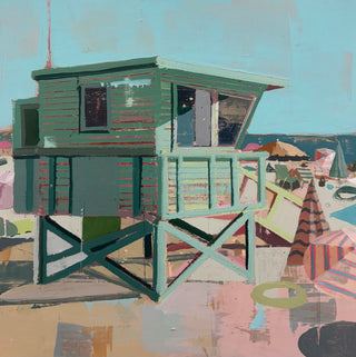 Beach Watch, 18"x18