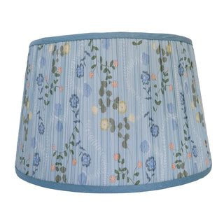 *New* "Floating Vine, Dusk Blue" Pleated Lampshade
