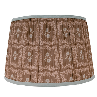 *New* "Lattice Square, Almond" Pleated Lampshade