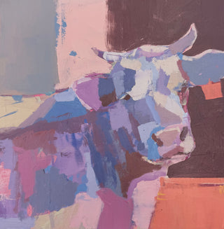 Lavender Livestock II, 10"x10"