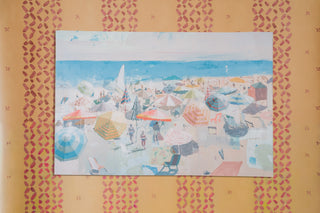 Lemon Pop Beach Print, 36"x24"