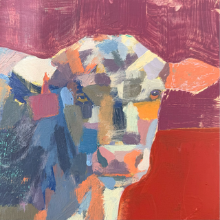 "Magenta Moo", 10"x8"