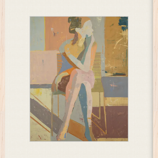 Framed Print, "Marigold Criss Cross", 17.8" x 20.8", Limited Edition