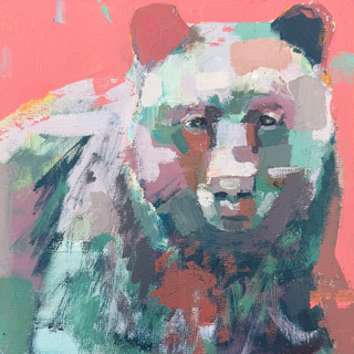 "Raspberry Hunt", 8"x8"