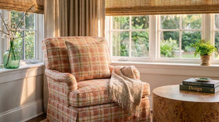 *New* 'Painterly Plaid, Apricot' Fabric