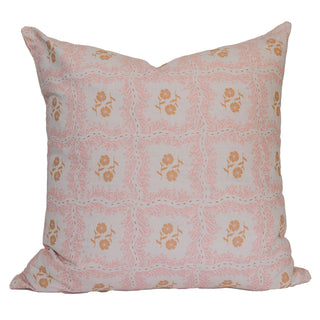 *New* 'Lattice Square, Dusty Rose' Pillow