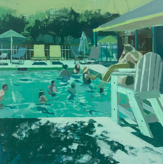 Pool Hour, 18"x18"