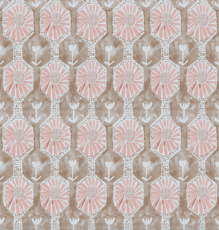 'Tulip Ray, Walnut' Fabric
