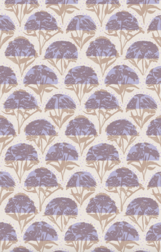 'Zinnia Arc, Lavender' Wallpaper