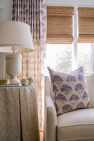 'Zinnia Arc, Lavender' Fabric