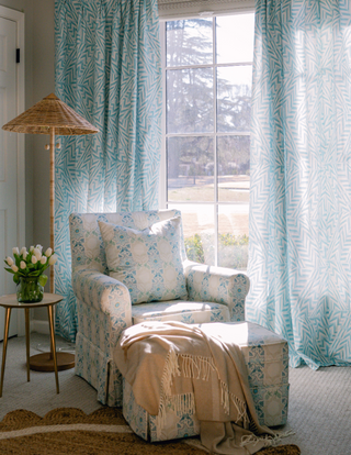 'V Dot, Ocean' Fabric