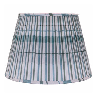 "Plaid, Neutral" Pleated Lampshade