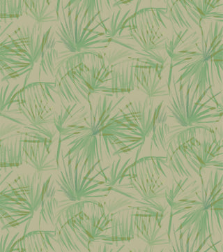 'Floral Palms, Green' Grasscloth Wallpaper