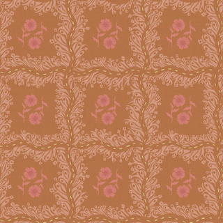 *New* 'Lattice Square, Maple Orange' Fabric