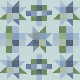 *New* 'Star Patch, Hazy Blue' Fabric