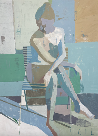 Sky Blue Figure, 30"x40"