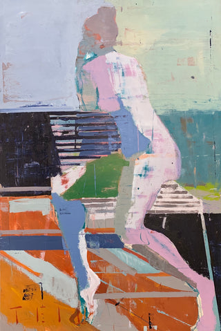 Winter Figure XII, 20"x30" framed